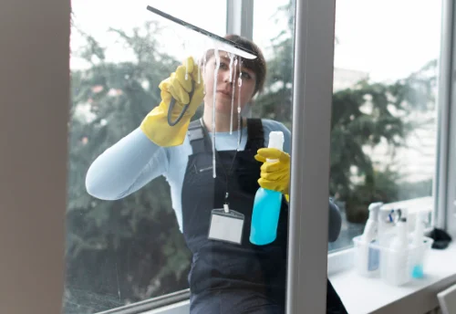 Nettoyage de vitres intérieures et extérieures au Monastère